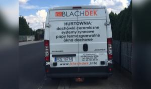 Oklejenie busa firmowego folia ploterowa Blachdek