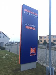 Pylon reklamowy dibond Hörmann Fenpol